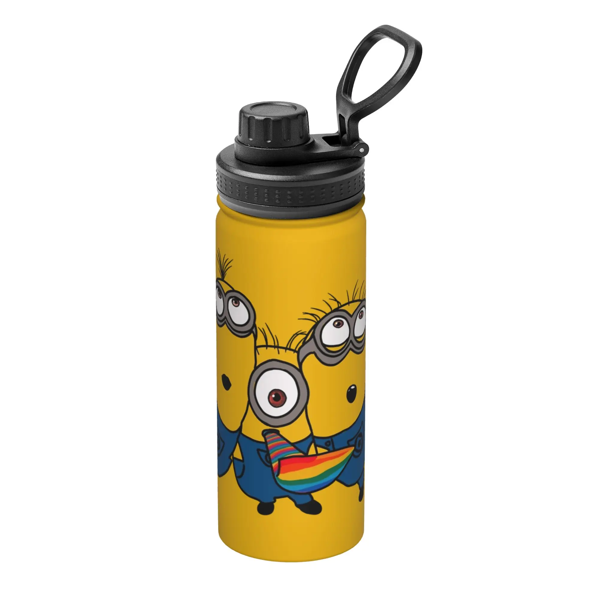 Cartoon M-Minions 18OZ Sports Insulated Kettle  Thermal Cup Stainless Steel Smoothie Tea Mugs Water Bottle
