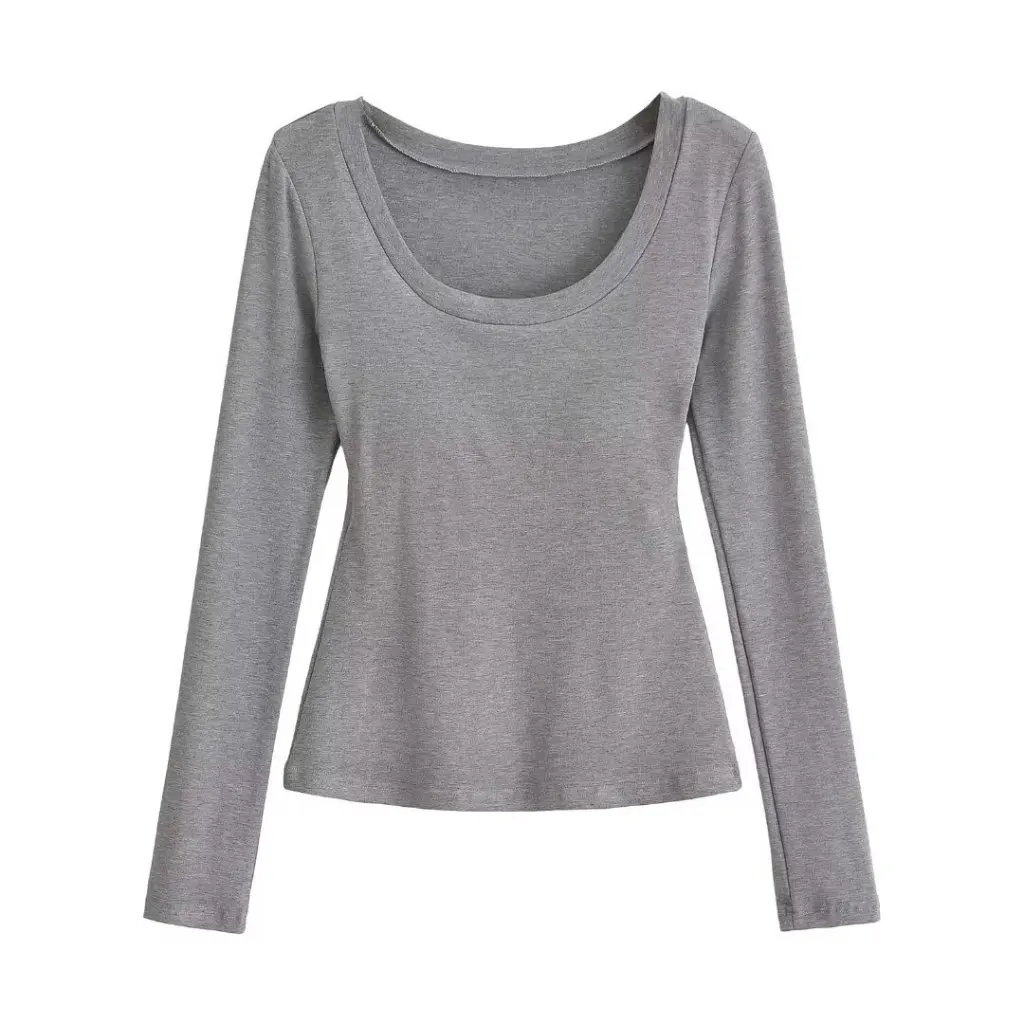 

Winter Fashion Women's Long Sleeve T-Shirt U-Neck Bottoming Top Style X92414