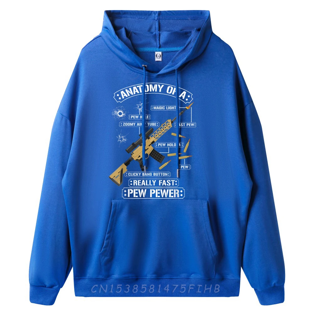 Retro Sarcastic Anatomy Of A Rifle Outdoor Long Sleeve Hoodies Mother Day Round Collar Hoodies For Men Hoodies Printed
