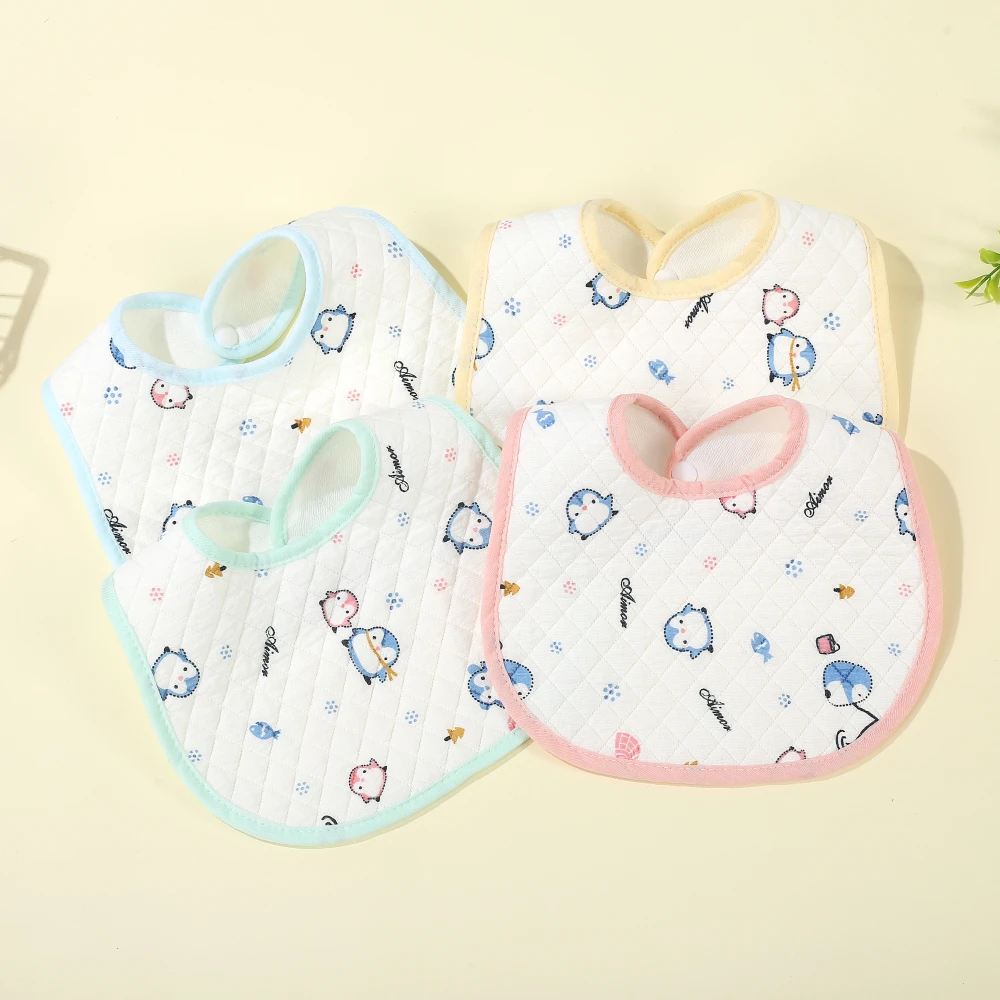 1Pcs Colorful Cotton Square Baby Drool Towel Soft Feeding Bib Infant Animal Pattern Waterproof Kids Bib Saliva Towel Burp Cloths