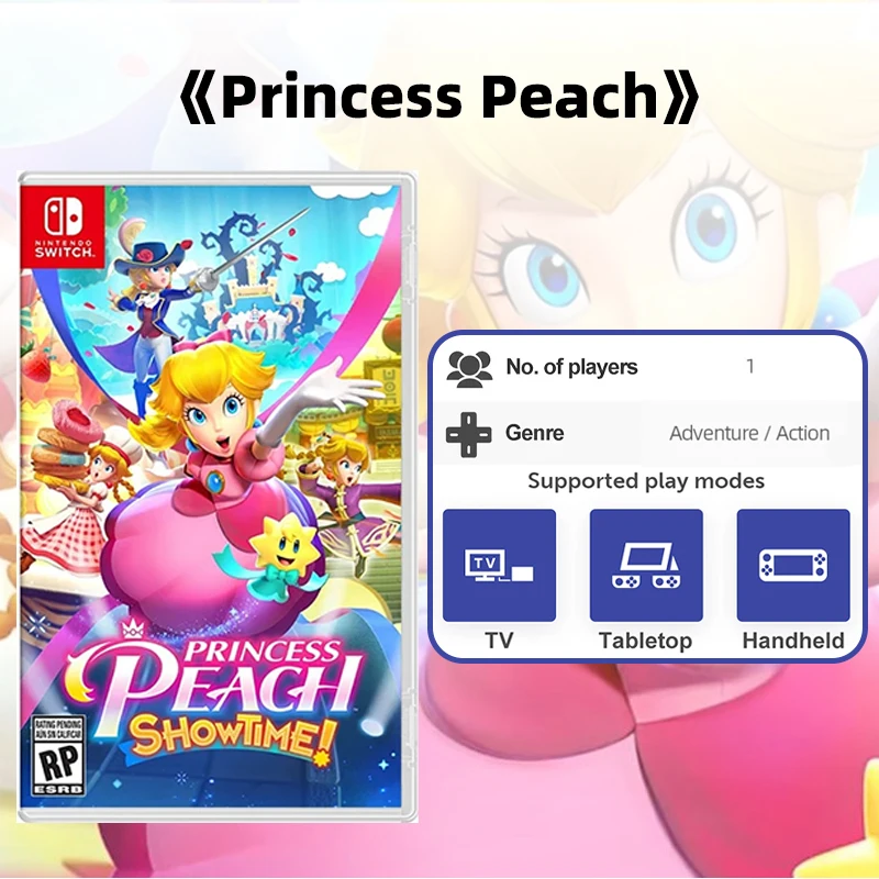 Princess Peach : Showtime! Nintendo Switch Game 100% Original Cartridge Physical Card Multi-Language for Switch OLED Lite