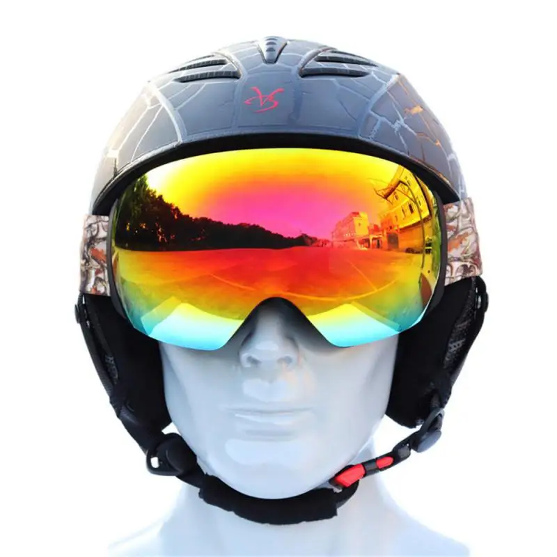 Outdoor Ski Glasses For Men And Women Double-layer Permanent UV400 Protection Anti-fog Ski Goggles Colored Mirror Riding Mask