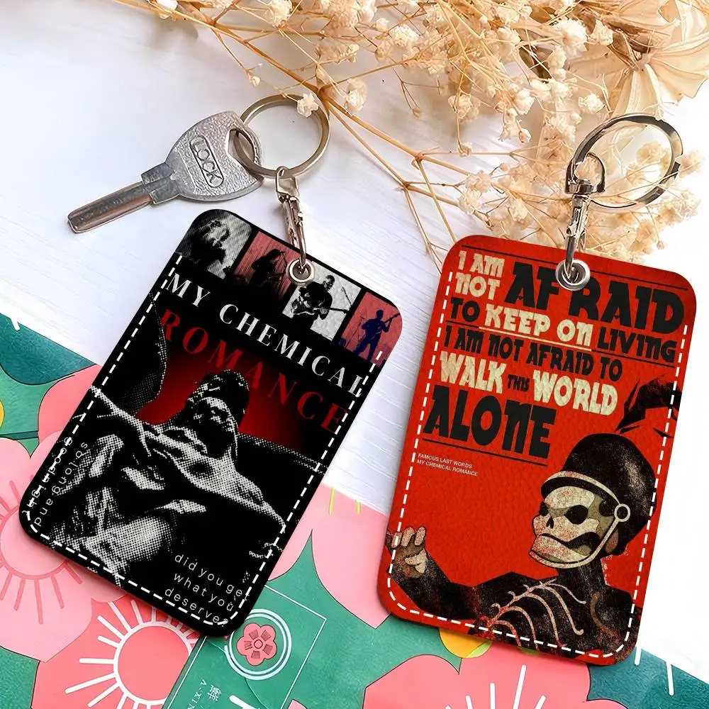 Popular Rock Band My C-chemical Romance Fashion Leather Card Wallet Slim ID Protector for Office and School