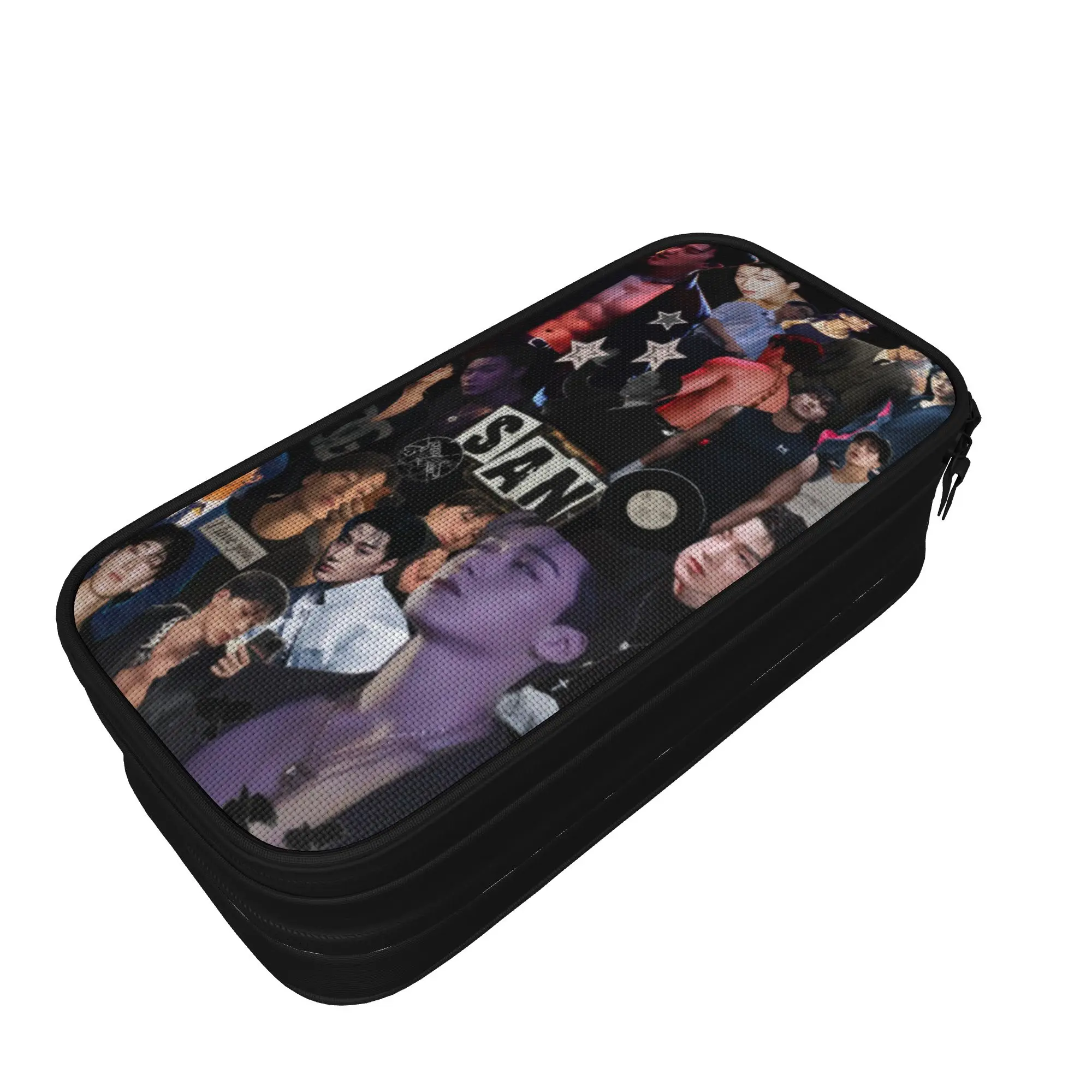 Creative choi san bad ateezs Pencil Cases  Pencil Pouch Pen Holder for Student Large Storage Bag Students School Gift Stationery