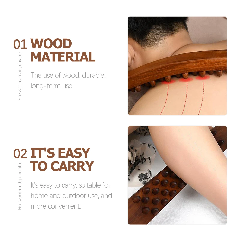 

Wooden Massage Stick For Legs Arms Back Scraping Tool Manual Massager Guasha Roller Home Use Fitness Relief Tool For Athletes