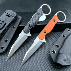 Fixed Blade 440c Steel Blade G10 Handle Full Tang Knife Sharp Portable EDC Rescue Tool Tactical Survival Knife with Kydex Sheath