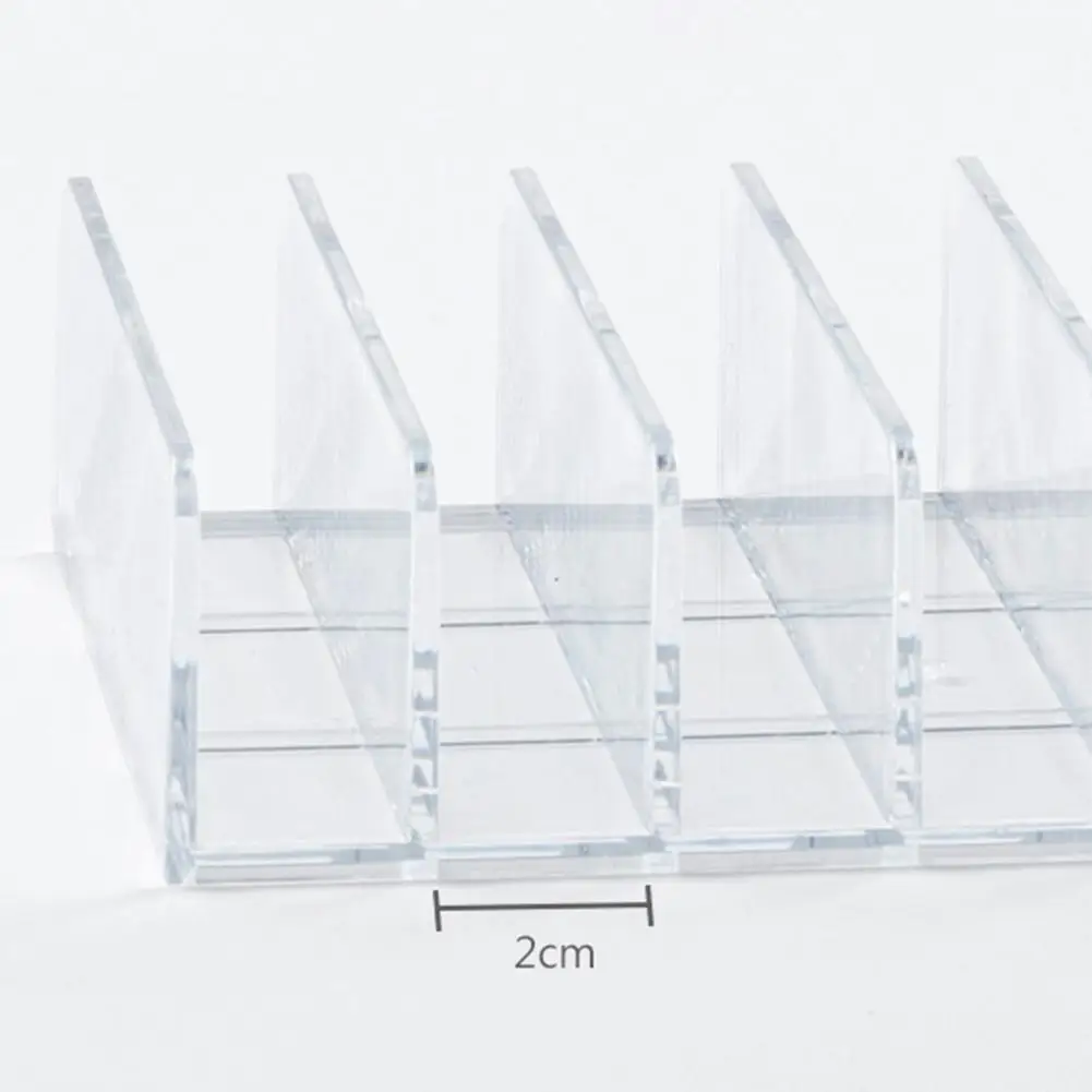 Cosmetics Storage Tray 7 Compartments Eyeshadow Palette Storage Rack Clear Cash Makeup Tools Organizer Tray Desktop Organizer