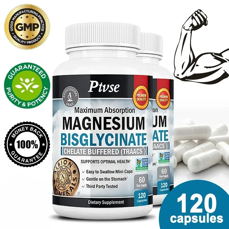 Bisglicinardemagnesio400mg-120cápsulasvegetarianas-Apoyalosmúsculos,lasarticulacionesyelcorazón