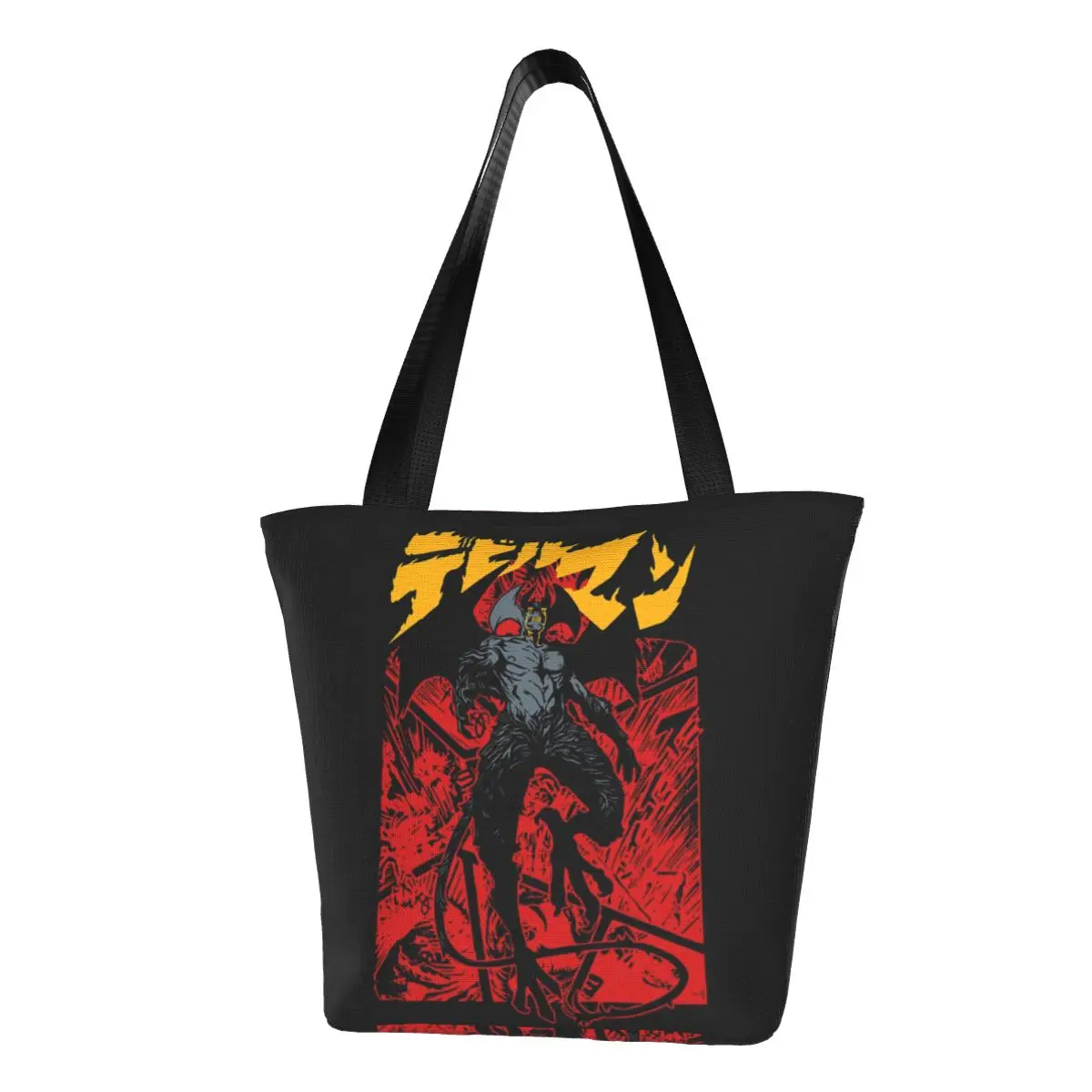 

Devilman Crybaby Anime Shopper Bag manga akira fudo graphic Aesthetic Handbags Cloth College Tote Bag Designer Shopping Bags