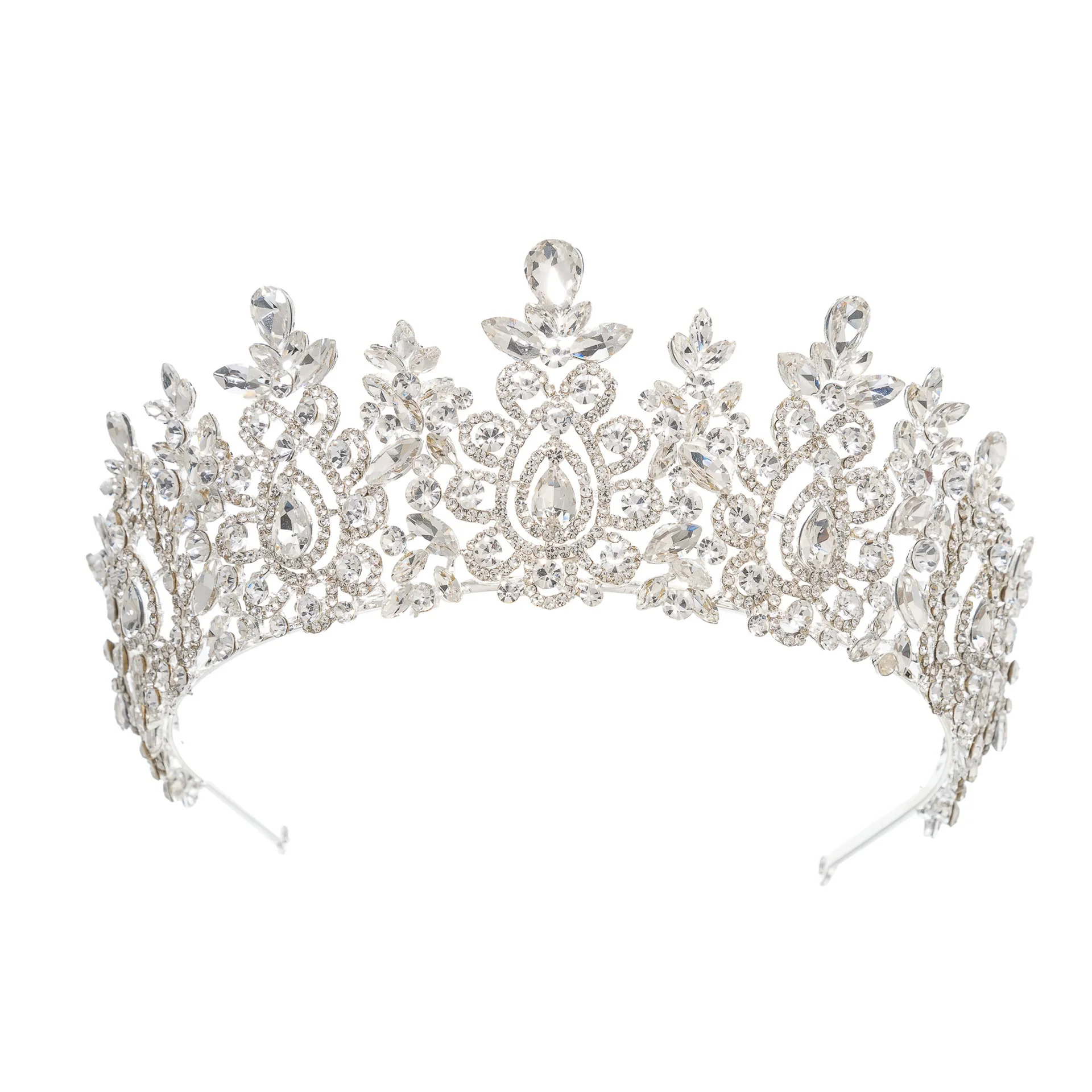 

Baroque Wedding Crowns For Queen Princess Crystal Bridal Tiara Crown For Pageant Miss Universe Wedding Hair Jewelry Headdress