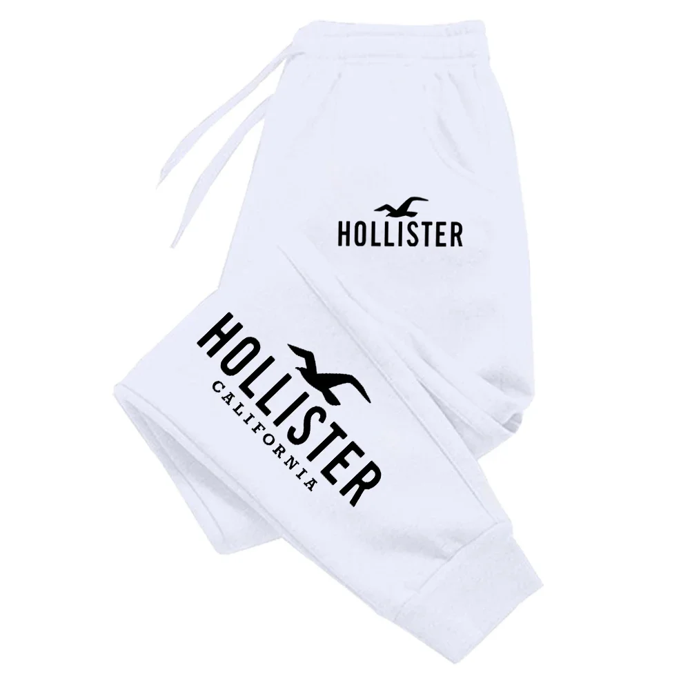 Hollister Men\'s and Women\'s Casual Trousers Sports Jogging Pants Sweatpants Harajuku Fashion Street Pants S-3XL Men\'s Trousers