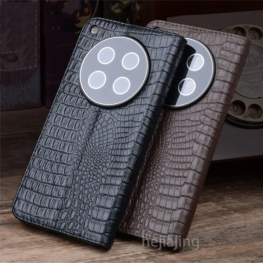 

Чехол из натуральной яловой кожи крокодила для Oppo Find X8 Ultra Pro X8 Business Cover