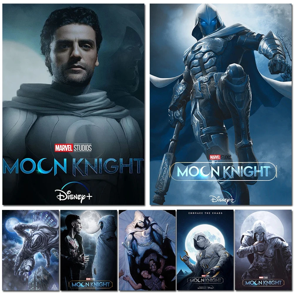 

Disney New Moon Knight Poster Marvel Wall Art Canvas Painting Prints Nostalgia Cafe and Room Poster Wall Bedroom Decor Kids Gift