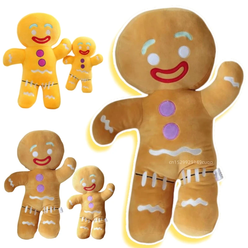 

15-60cm Hot Sell INS Christmas Gingerbread Man Plush Toy Biscuit Peluche Stuffed Cookie Soft Doll Room Decoration Birthday Gifts