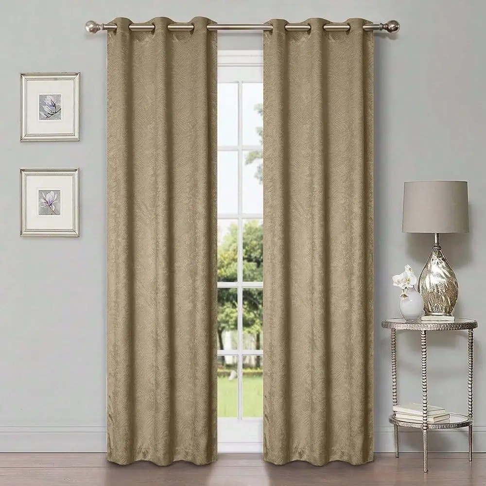 

Blackout Curtains, Window Accents, Sun BlocFKing, Living Room, Bedroom Darkening, Modern Geometric Waves, Grommet Header, Waver