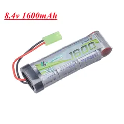 Płaski akumulator NiMH 7S 2/3A 8,4 V 1600 mAh ze złączem Mini Tamiya do pistoletów Airsoft MP5, Scar, M249, M240B, M60