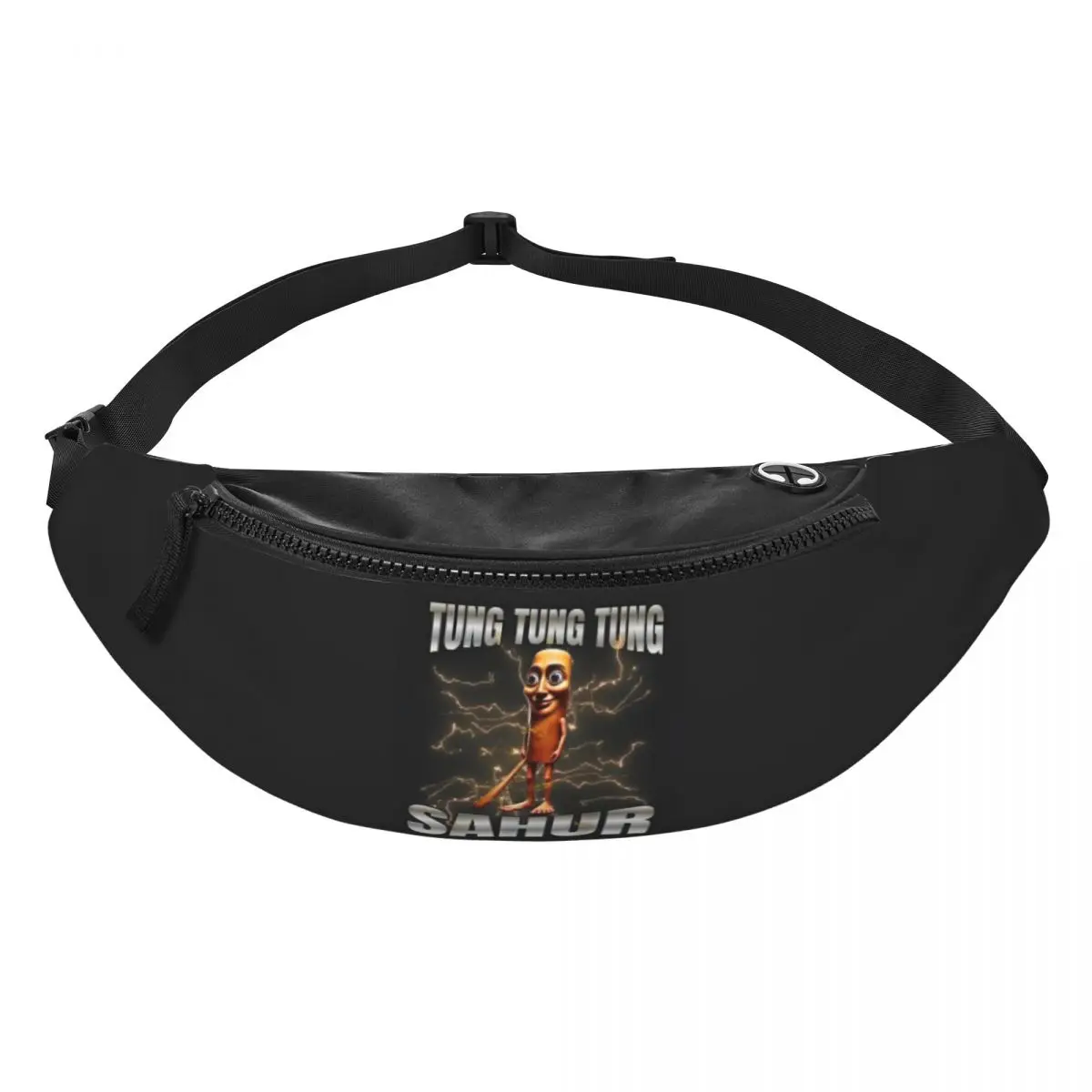 Personalizado italiano brainrot casual fanny pack homens mulheres animais dos desenhos animados crossbody cintura saco para caminhadas telefone bolsa de dinheiro