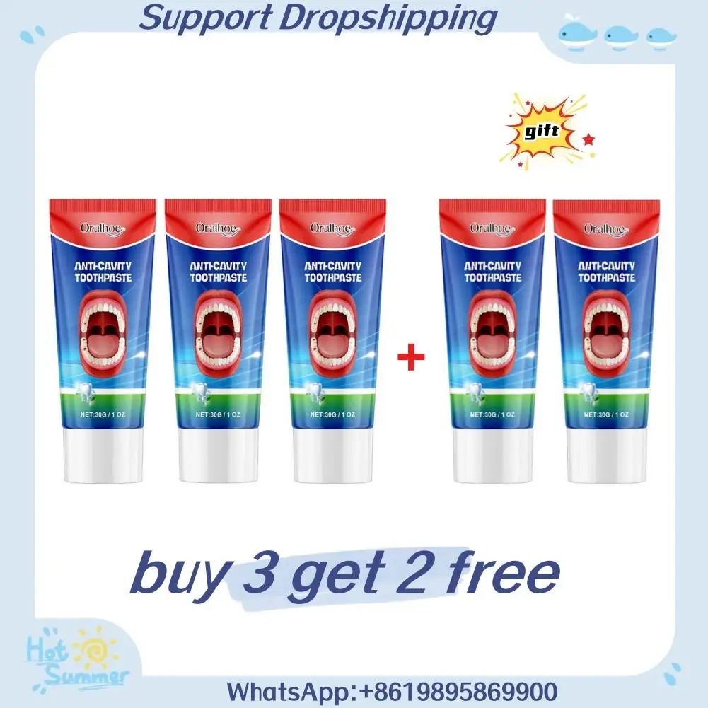 

5PCS Anti Decay Toothpaste Dental Caries Repair Cream Decay Protect Teeth Remove Plaque Toothache Relieve Periodontitis