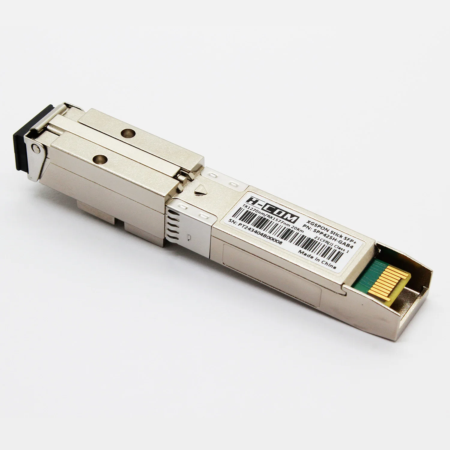 XGS-PON ONU SFP+ Stick with MAC SSH 10Gb/s Symmetric SC/APC 1270/1577nm -40 to 85°C Industrial Grade SMF 20km 10G/10G XGSPON ONT