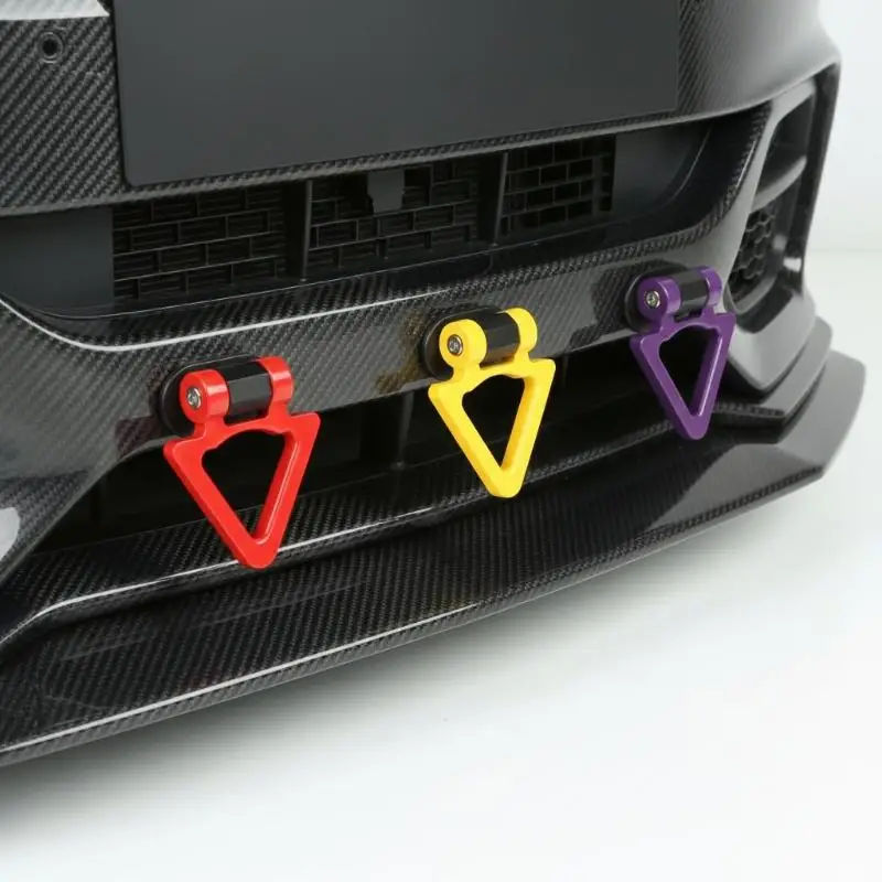 [R]ABS Car Styling Trailer Hooks Simulation Racing Ring Bumper Sticker Decoration Tow Hook Sticker Universal Vehicle Towing Hook