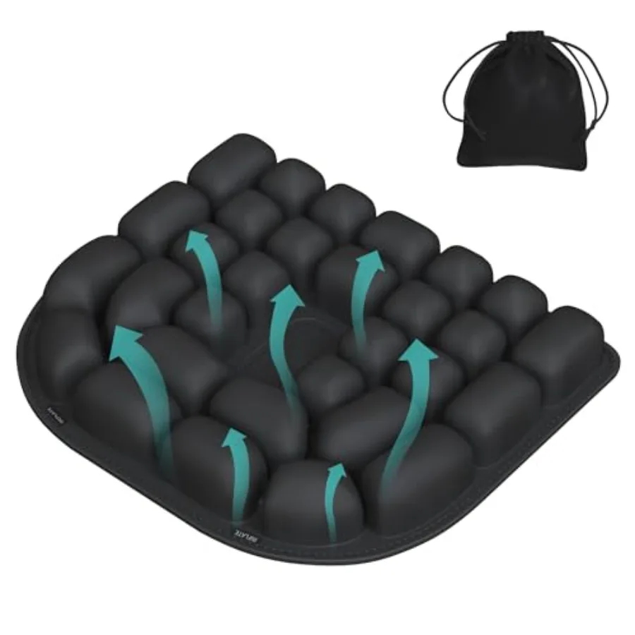 

Надувная подушка для дорожного сиденья для самолета — портативная воздушная подушка для облегчения боли в длительных полетах — эргономичная поддержка для