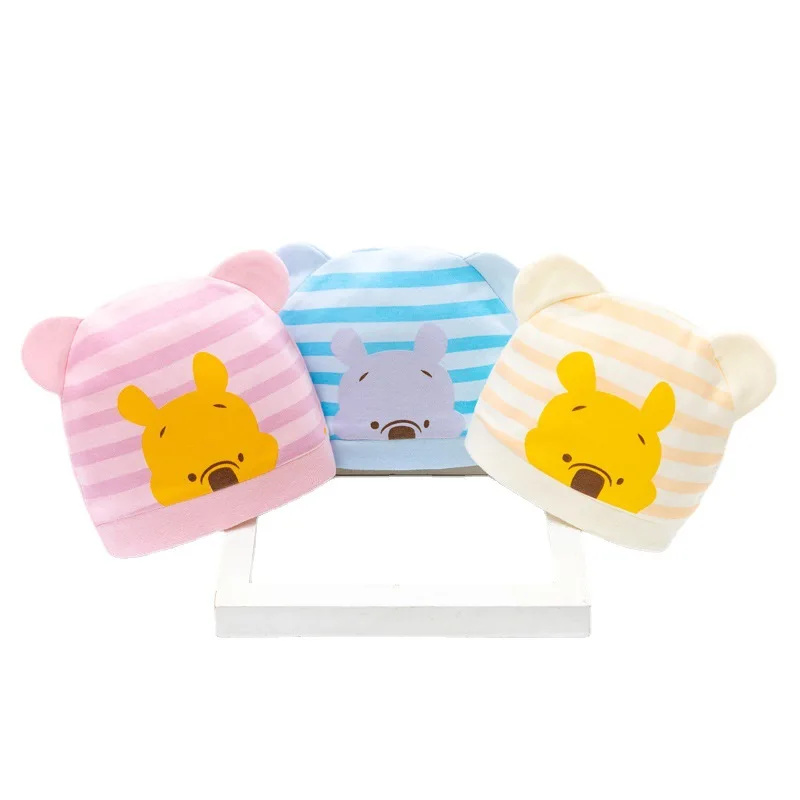 Cartoon Soft Cotton Newborn Hat Winnie the Pooh Baby Cap Summer Soft  newborn Baby Boys Girls Caps