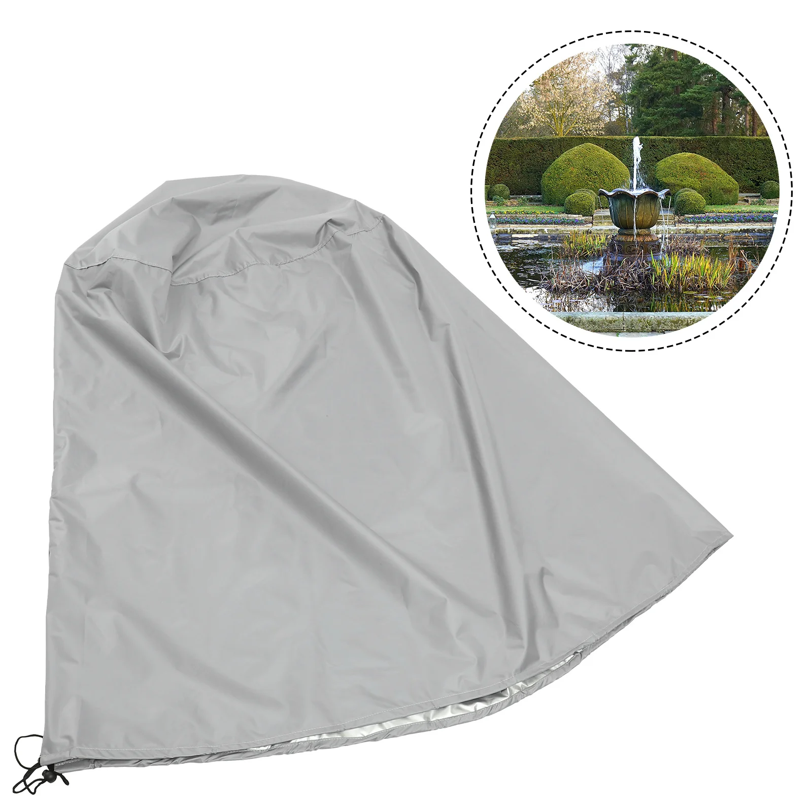 Couverture de fontaine de jardin en tissu Oxford, protection épaisse et imperméable pour la pluie, la neige, résistante aux Uv, pour usage extérieur, couvertures rondes