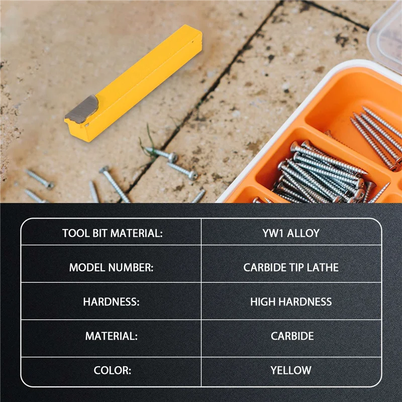 A21Q -9 Pz/set YW1 Punta Brasata in Metallo Duro con Punta Tornio Utensili da Taglio 8X8mm Gambo Ad Alta Durezza Tornitura Fresatura Punta di Saldatura