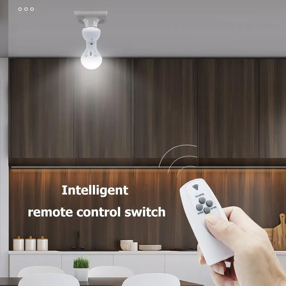 E27 Screw Light Holder Converter 220V Wireless Remote Control Switch Connector Sensor Switch Light Holder Socket