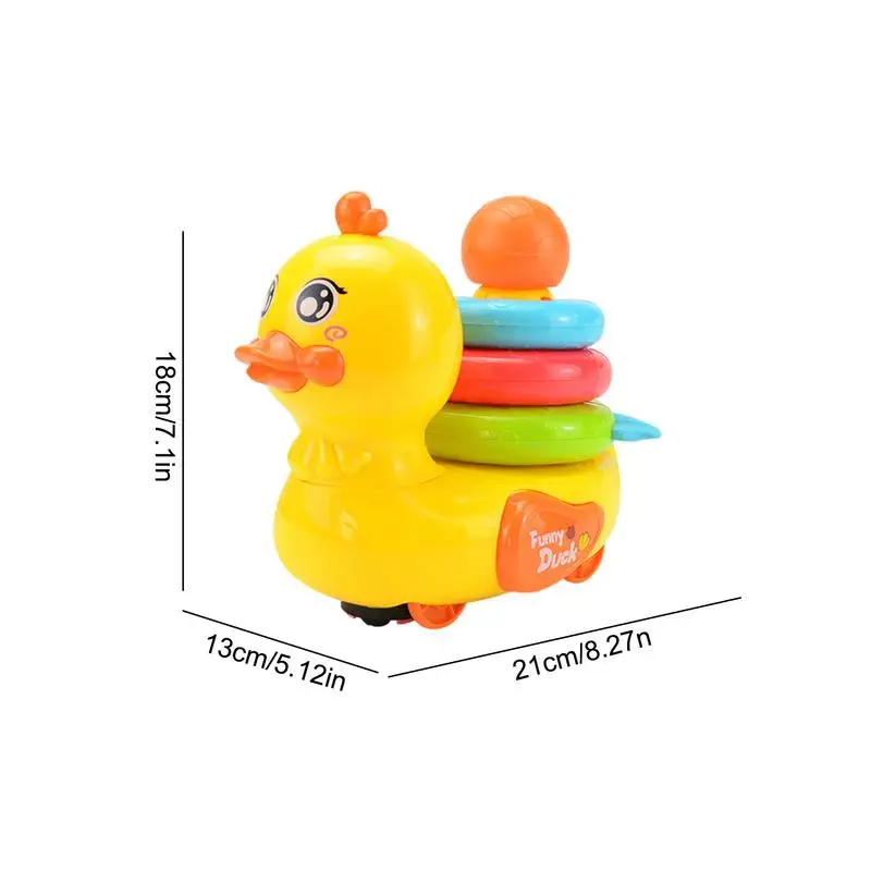 Electric Yellow Duck Toy Funny Walking Moving Musical Duck Teether Toy Creative Kids Educational Learning Toys for Boys Girls