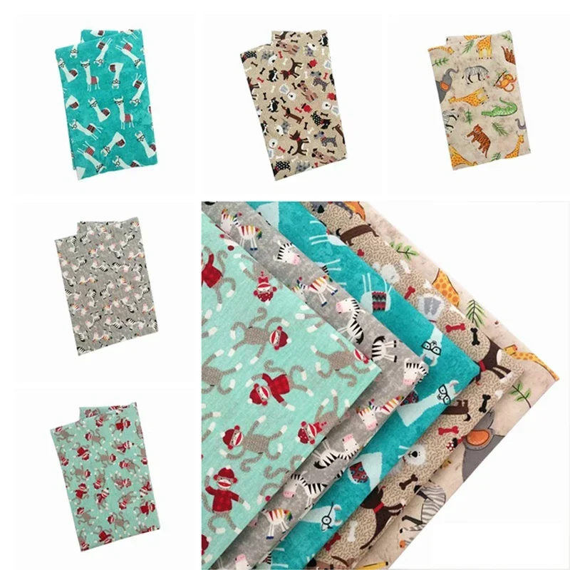 5Pcs Patchwork Fabric Pure Cotton Cloth Sewing Quilting Fabric Needlework Material Floral Printed Handcraft Patchwork Fabric