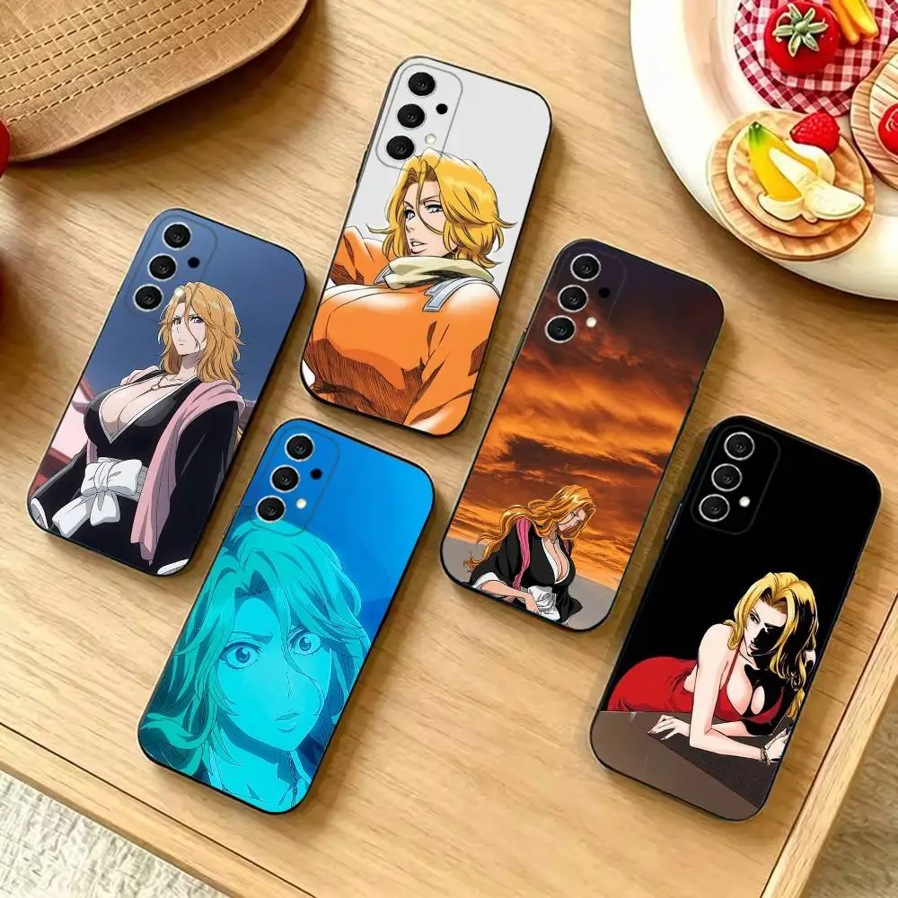Bleach Rangiku Matsumoto Phone Case For Samsung S24, S25 S22,S30,Note20,Ultra,Lite,5G,Plus,FE, Shockproof, Slim, Black