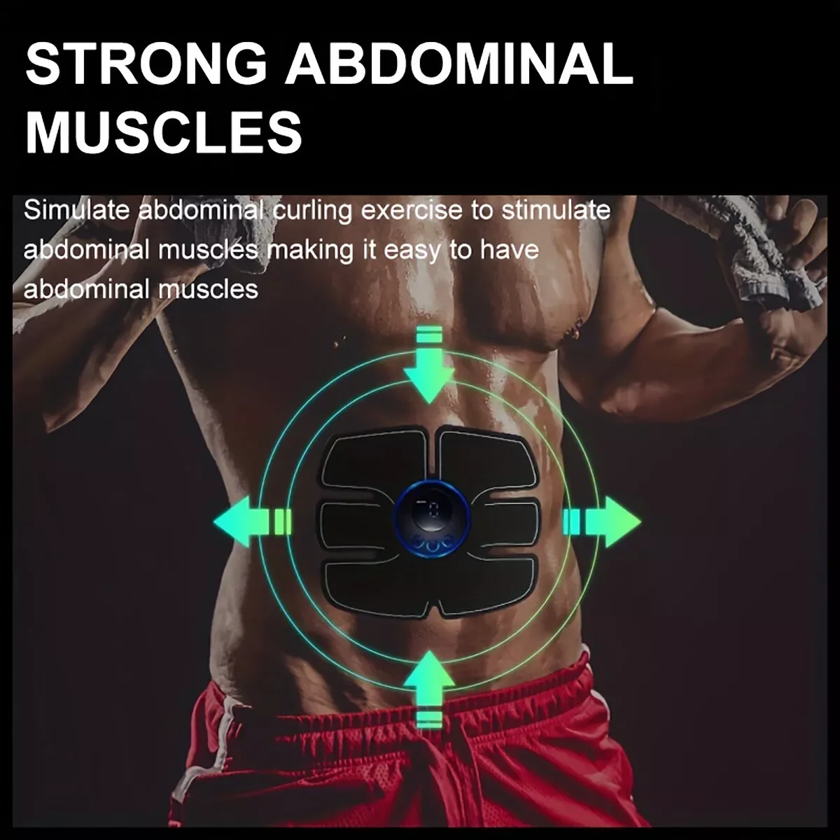 Abdominal Exercise  Muscle Stimulator Belt ABS Trainer Training 8 Modes