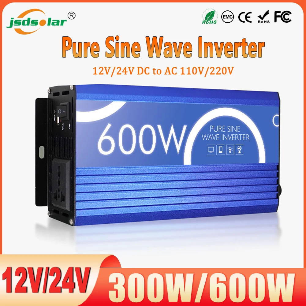 

300W/600W DC to AC Power Converter 12V DC to 220V AC 50HZ Car Power Inverter Automatic Transformer Universal Socket Car Adapter