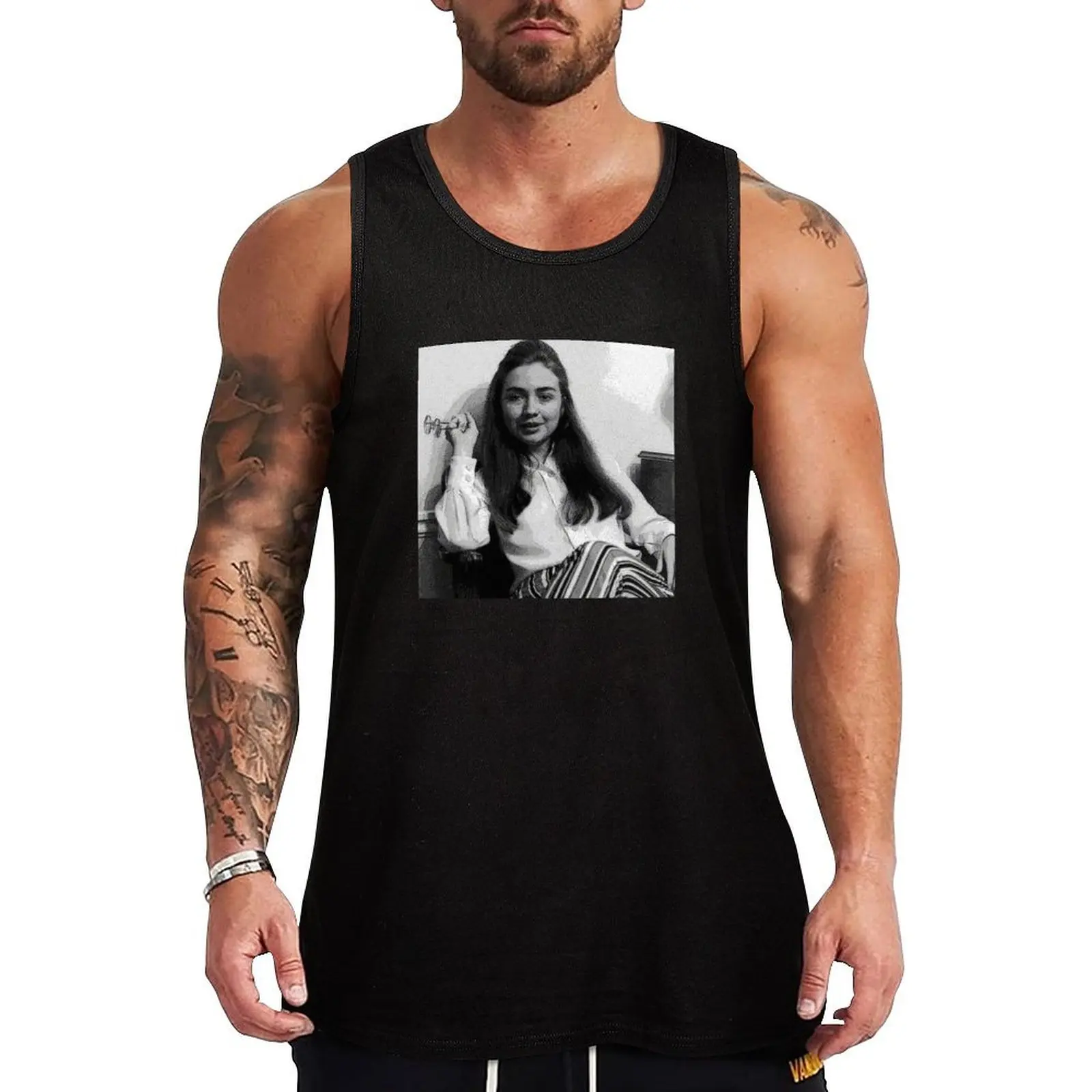 Camiseta sin mangas Young Hillary Clinton, camisetas sin mangas de corte clásico, ropa de uso diario