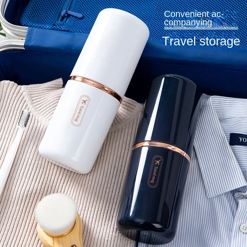 Travel Portable Toothbrush Cup Bathroom Toothpaste Holder Storage Case Box Organizer Travel Toiletries Storage Cup Mouthwash Cup