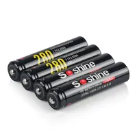 Soshine Original 10440 280mAh LiFePO4 Rechargeable Battery 3.2V AAA Batteries for Headlamp Flashlight Radio Recorder Small Fan