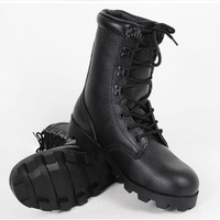 Combat Short Boots Tactical Equipment for Fighter Russian DPR Black Cowhide Combat Boots Kevlar Stab Resistant Tactical Boots