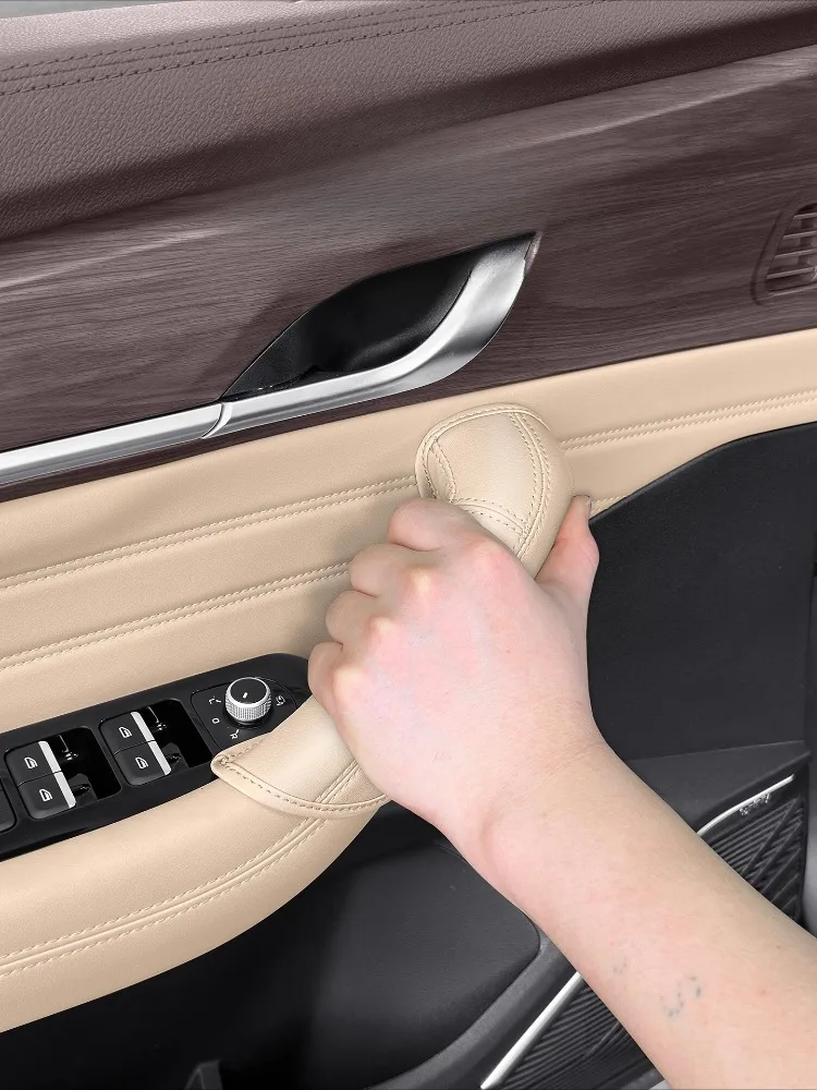 

1Pair Car Door Handle Protective Cover Car Inner Handle Leather Pad Car Interior Accessories For Geely Monjaro KX11 Xingyue L