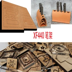 pen rack Leather Craft Punch Hand Tool Cut Knife Mould XF440 New Japan Steel Blade Wooden Die leather craft tools