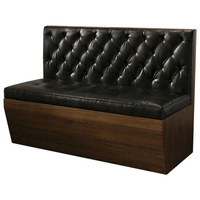 

American retro western restaurant commercial booth dessert milk tea cake shop dining table and chair cafe solid wood table and c