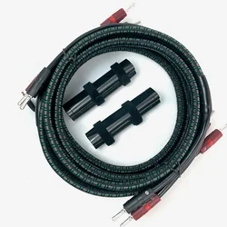 Full Range Rocket 88 Speaker Cable Perfect Pure Copper Conductor with Silver Banana Spade Plug Detachable Combination