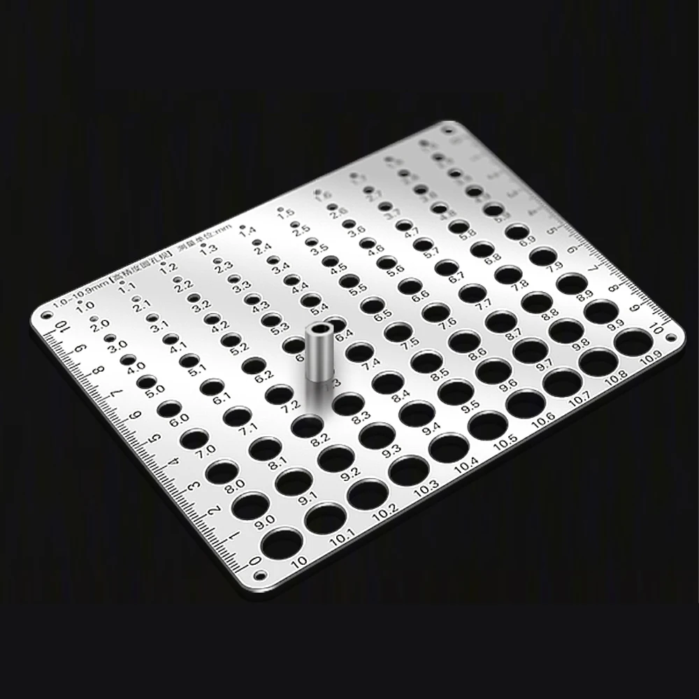 1.0~10.9mm Millimeter Grade Drill Diameter Gauge, Column, Hole Diameter Measuring Gauge