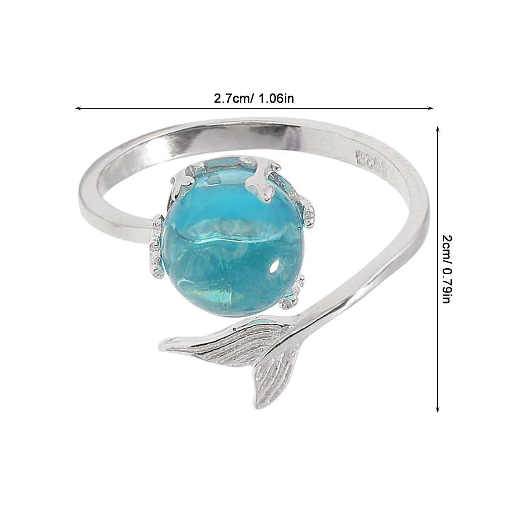 Mermaid Foam Ring Women's Adjustable Fashion Ring Smooth Comfortable Daily Wear Stylish Jewelry Collection Party Prom Gift