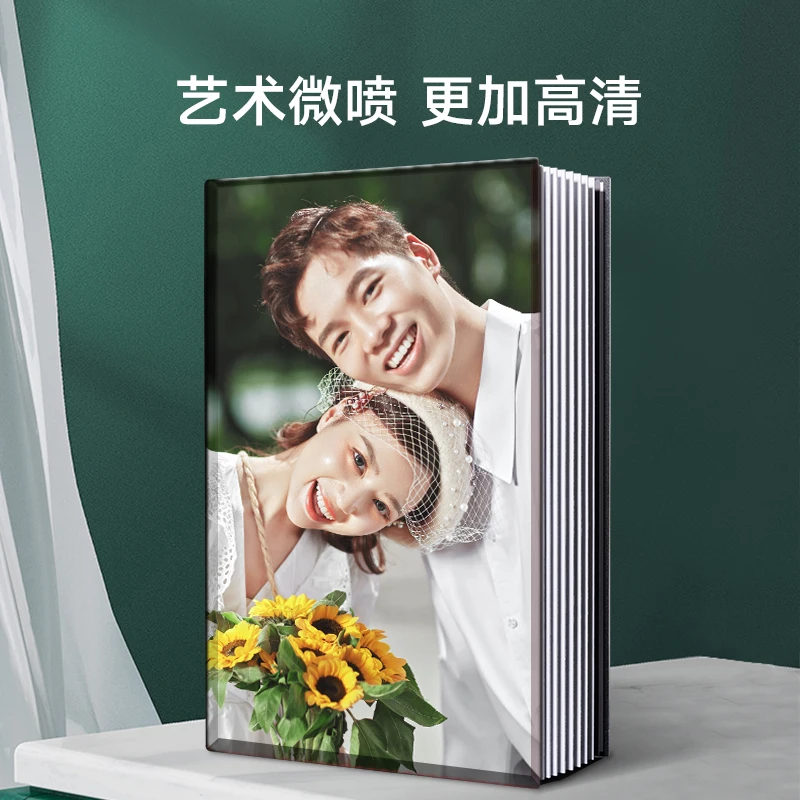 Aangepaste fotoalbum aangepaste fotoboek creatie acryl studio trouwfoto's kinderen paren foto