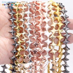 10mm Natural Stone Colorful Four-Pointed Star Hematite Loose Beads For Jewelry Making DIY Bracelet Accessories 15