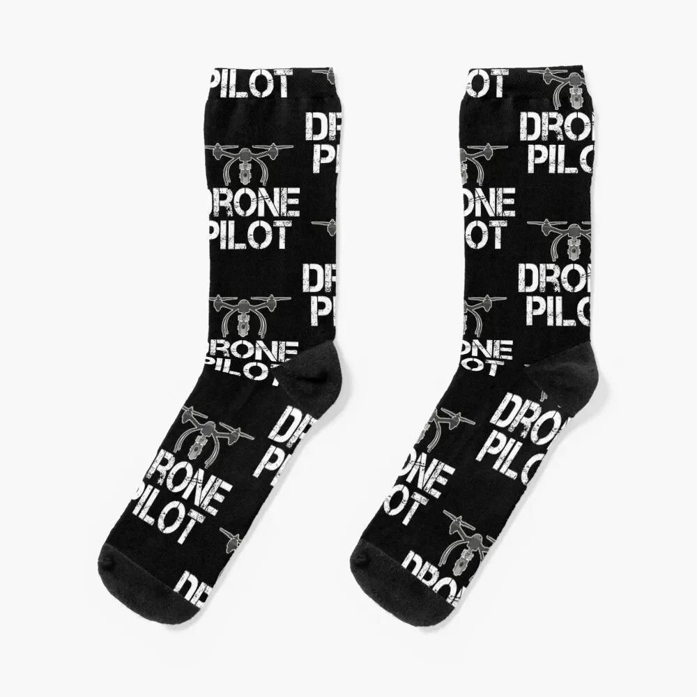 Cute Drone Pilot Funny Drone Lovers Socks new year Stockings summer Socks Women's Men's