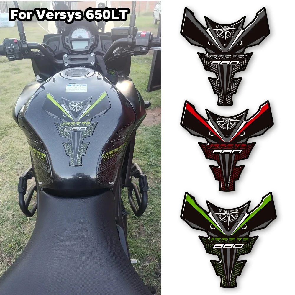 

Motorcycle Tank Pad Grips Stickers Epoxy resin Decals Protector Accessories For Kawasaki Versys 650 LT 650LT