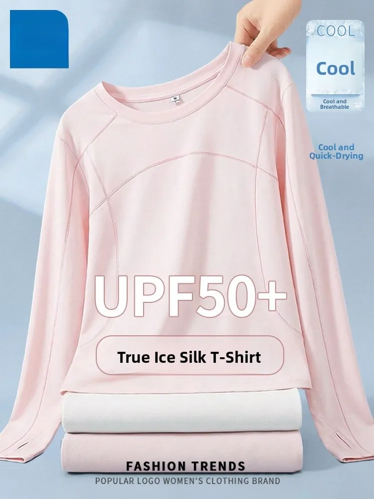 

Jeanswest Women's Pink Spor T-irt Slim Fit Qui Dry Outdoor Running Fitn Yoga Spring New Arrival Breathable Top