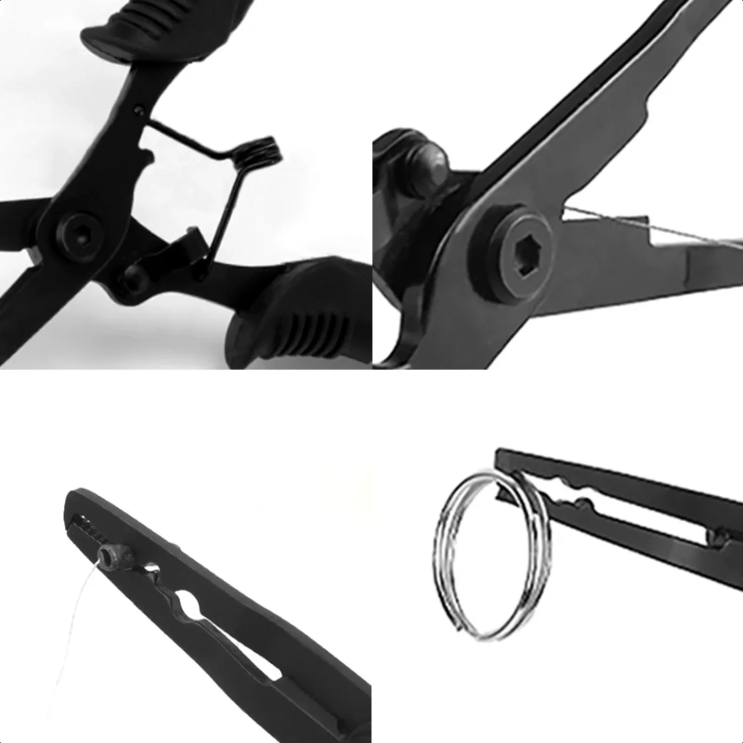 ملقط الصيد هوك مزيل الفولاذ المقاوم للصدأ الأنف الطويل ملقط الصيد مضفر متشعب حلقة ملقط المحمولة الصيد متعددة الوظائف